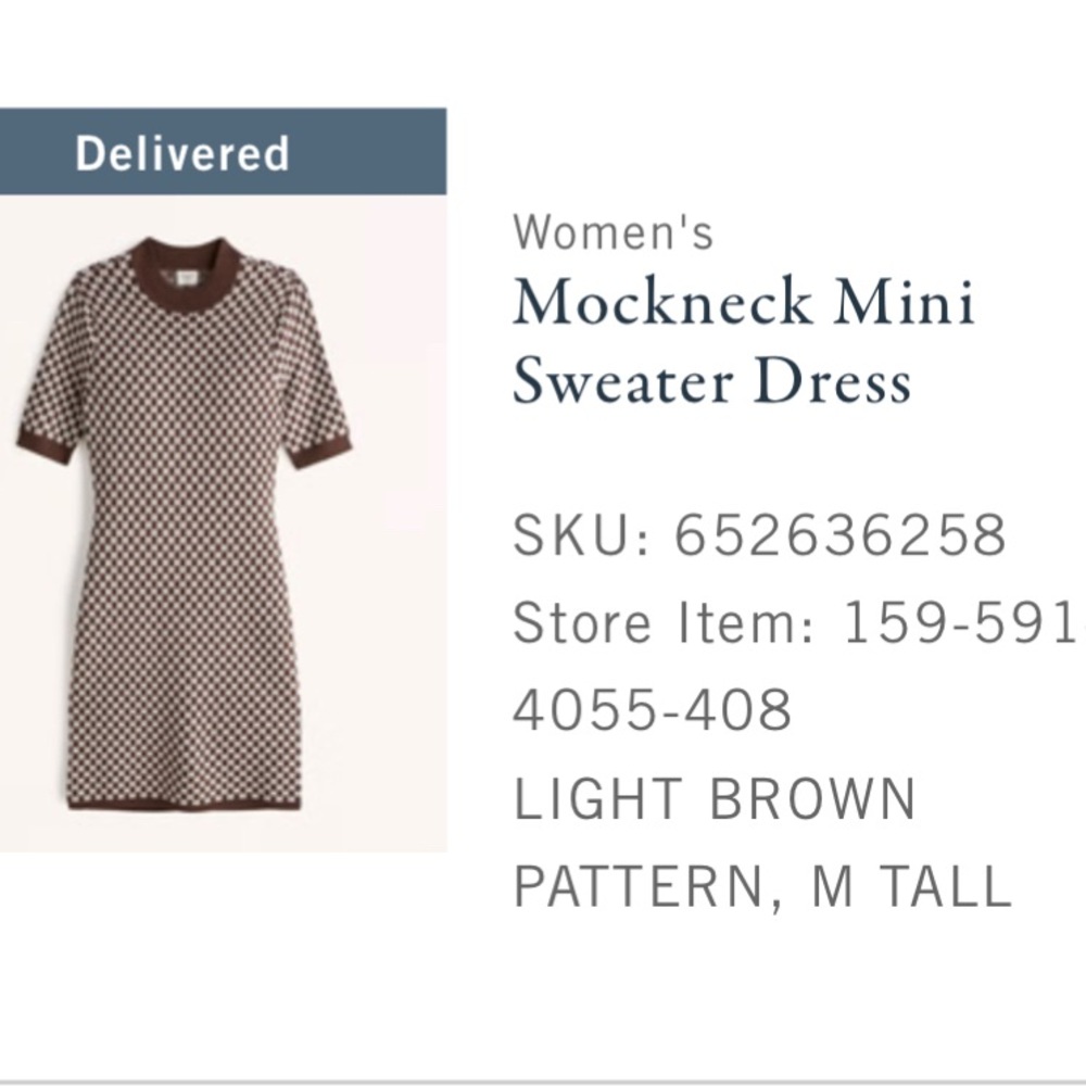 Abercrombie & Fitch mock neck sweater dress